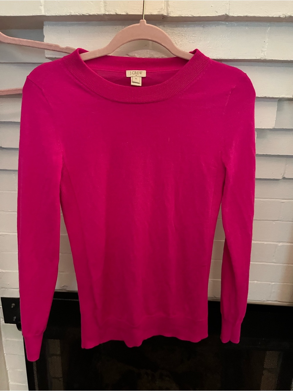 J. Crew Barbie Pink Merino Blend Lightweight Sweater